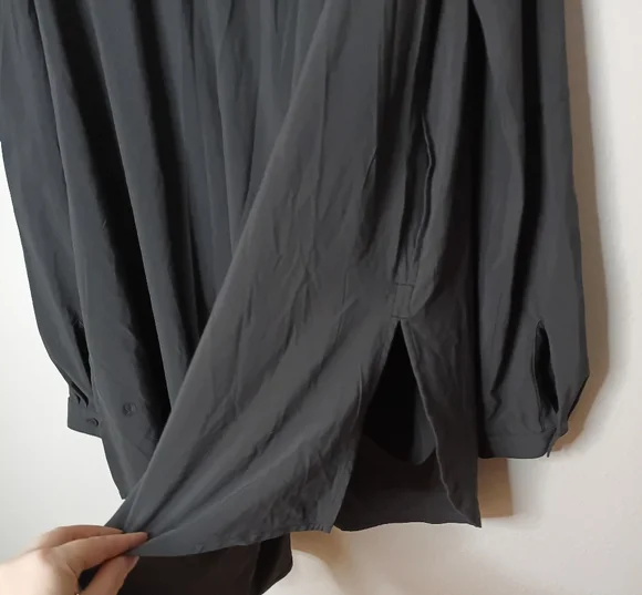 Lululemon On the Move Gray Button Down Long Sleeve Blouse - Picture 10 of 12